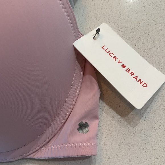 NWT Lucky Brand Women's Pink, Navy and Gray Bra Set 38C - Picture 3 of 12